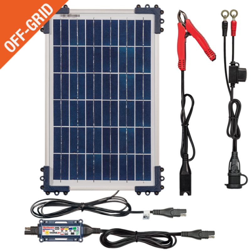 OptiMate TM522-D1 10 W solar battery maintainer package